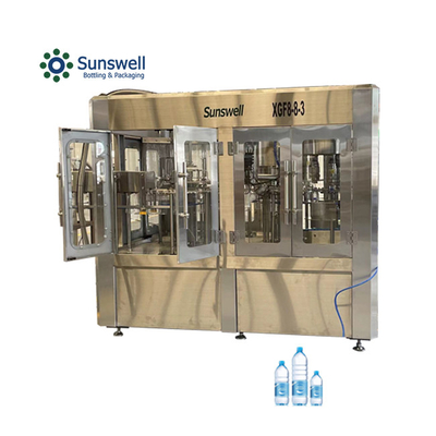 Rotary Type Spring Air Rinsing Botol Capping Monoblock Produksi Line Mesin