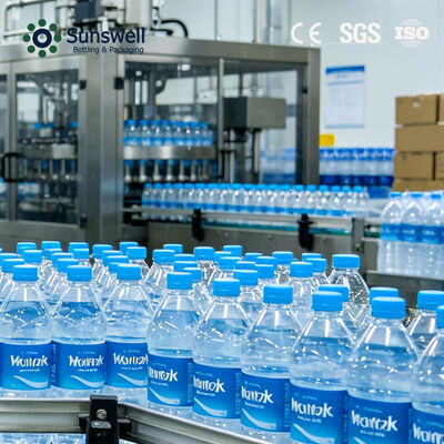 Full Otomatis 24000 BPH 500ml PET Botol Mineral Air Produksi Line