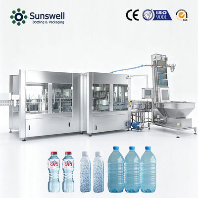 Jalur Pembotolan Air Mineral Kecepatan Tinggi 24000bph 500ml Peralatan Pengisian Air Lengkap